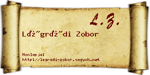 Légrádi Zobor névjegykártya